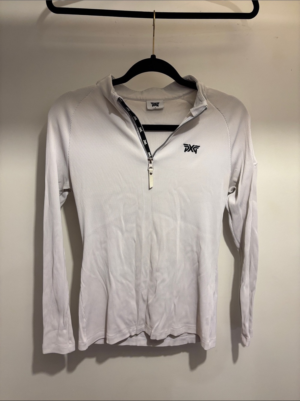 PXG White Long-Sleeve Quarter-Zip Performance Pullover